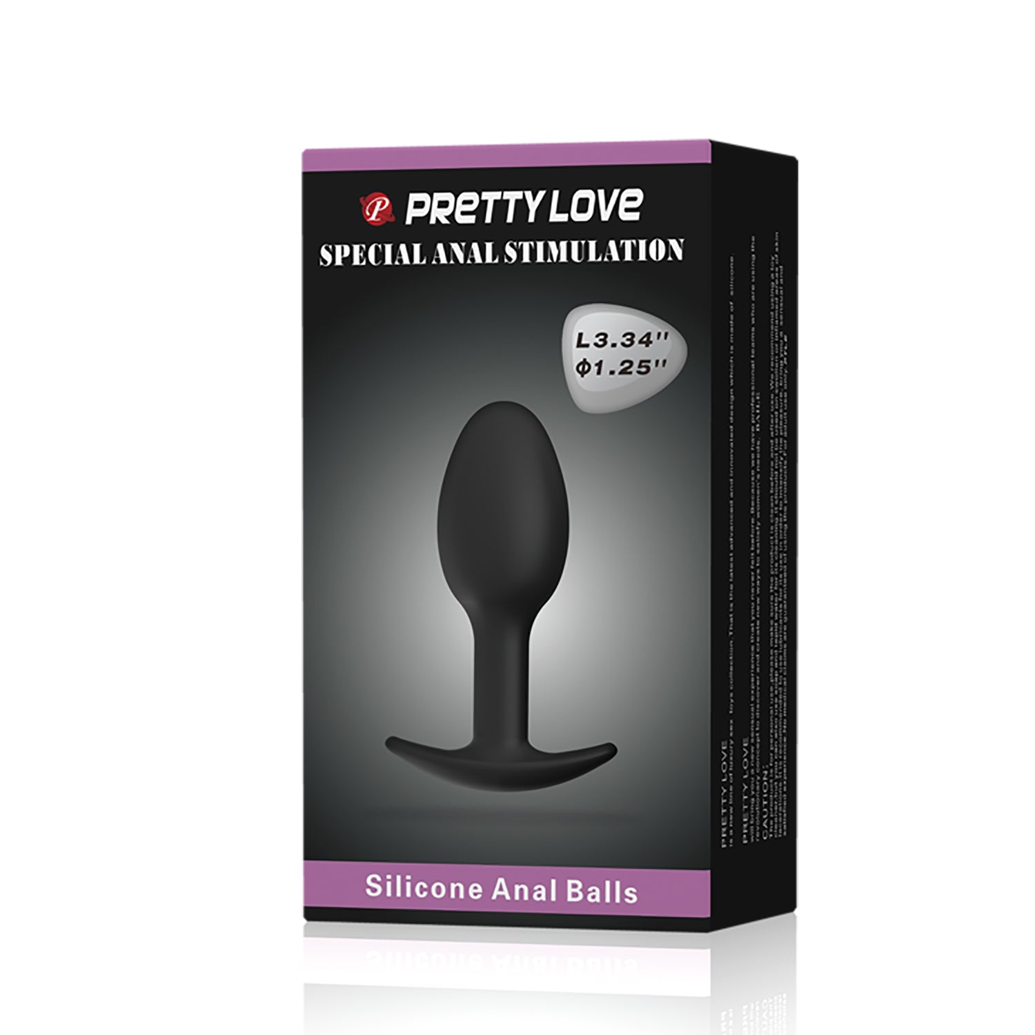 Pretty Love Silicone Anal Balls Butt Plug Black Butt Plugs