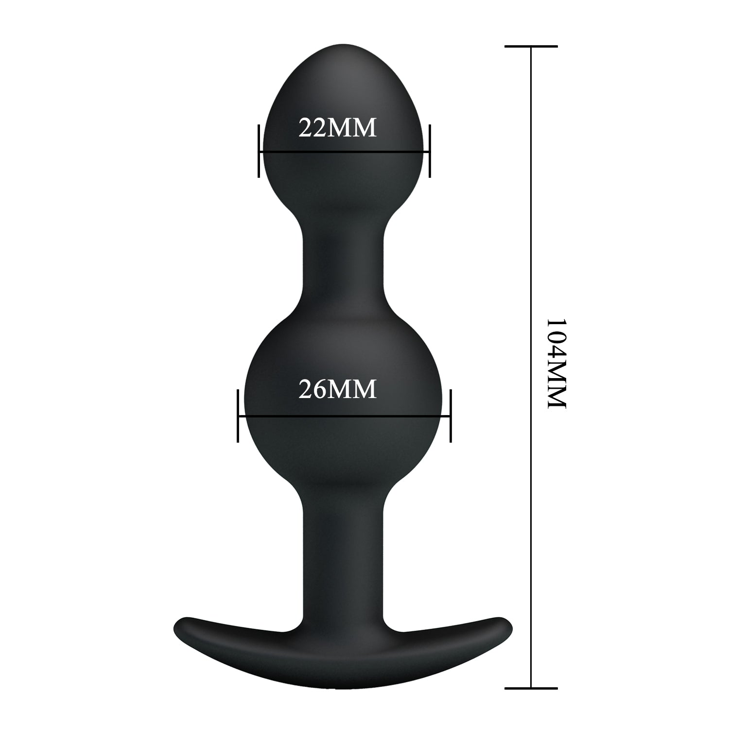 Pretty Love Silicone Anal Balls Butt Plug Black Butt Plugs