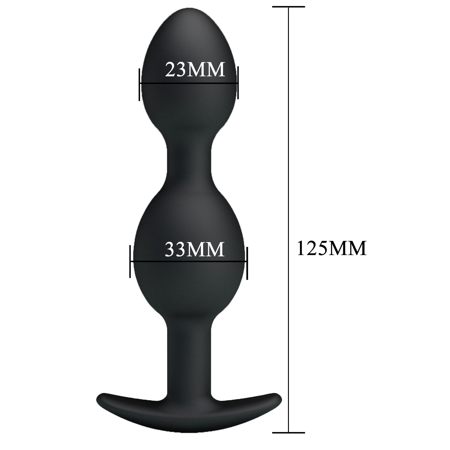 Pretty Love Silicone Anal Balls Butt Plug Black Butt Plugs