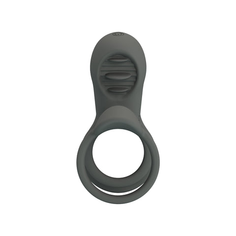 Pretty Love Jammy Master Vibrating Cock Ring Grey - Vibrating Cock Rings