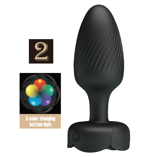Baile Varian Light-Up Rechargeable Anal Plug Black Butt Plugs