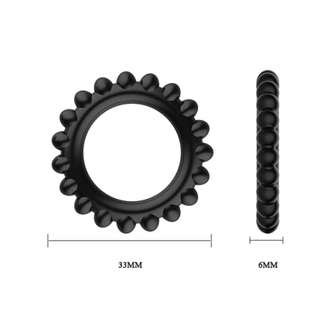 Baile Pretty Love TITAN TPUR 3 in One Silicone Cock Ring Set - Cock Ring Sets