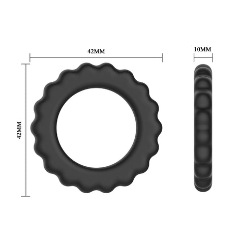 Baile Pretty Love Titan Mens Stretchy Cock Ring Black - Stretchy Cock Rings