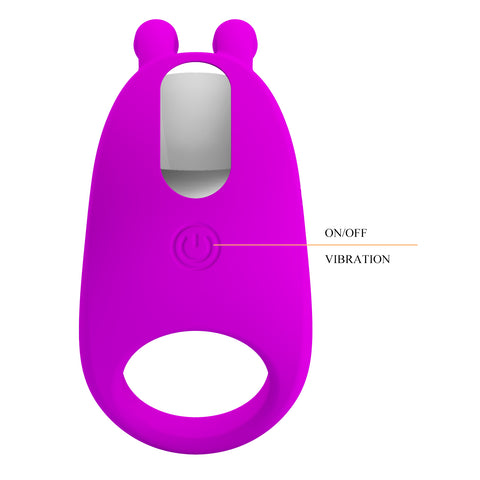 Pretty Love Rechargeable Rabbit Vibrator Cockring - Vibrating Cock Rings