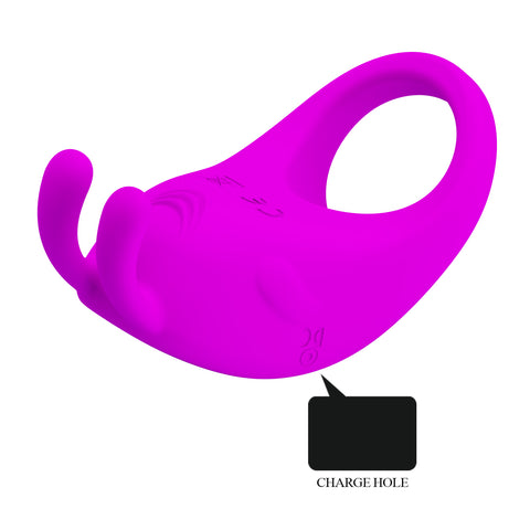 Pretty Love Rechargeable Rabbit Vibrator Cockring - Vibrating Cock Rings
