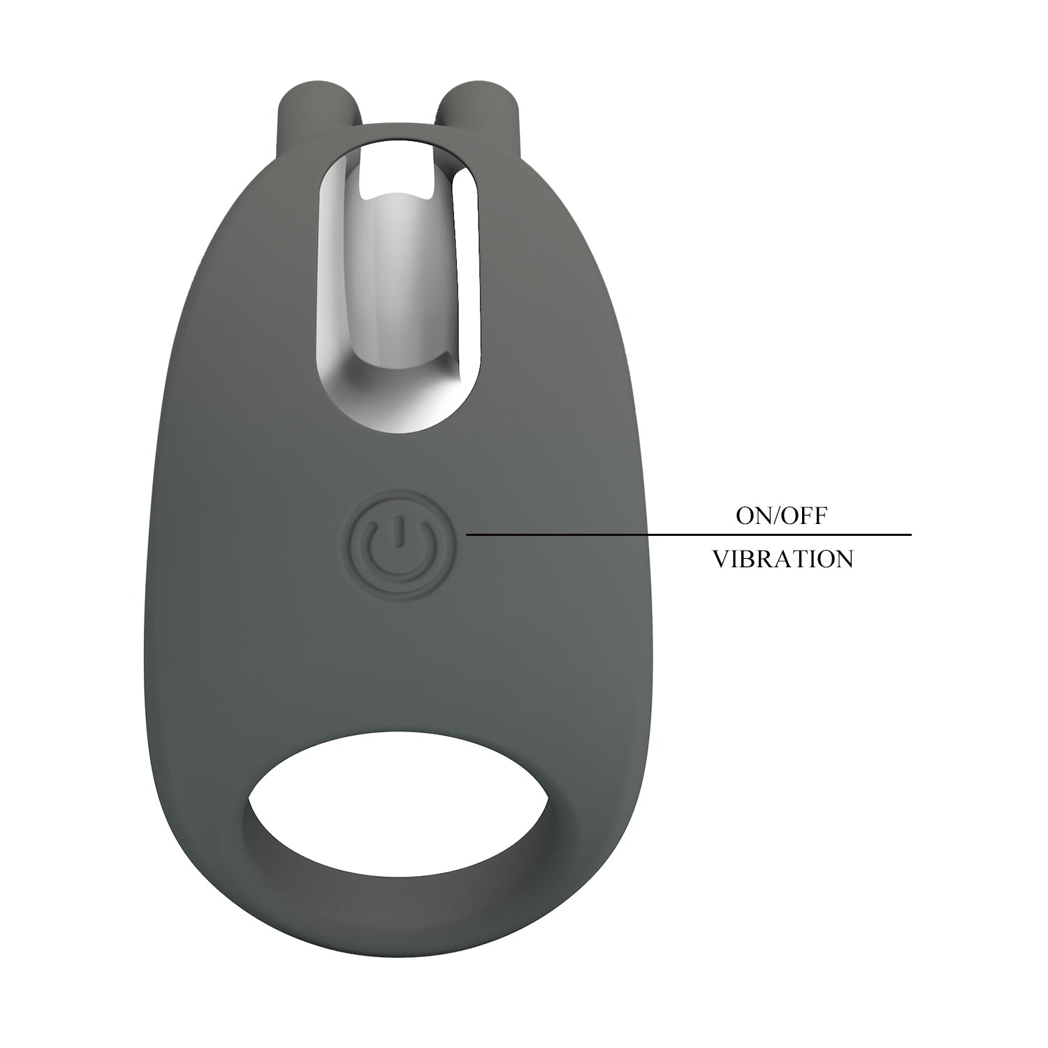 Pretty Love Stratus Rechargeable Master Cock Ring Grey Vibrating Cock Rings