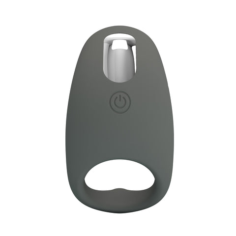 Pretty Love Gemma Rechargeable Master Penis Ring Grey - Vibrating Cock Rings