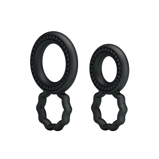 Baile Dual Pack Mens Stretchy Silicone Cock Ring - Stretchy Cock Rings