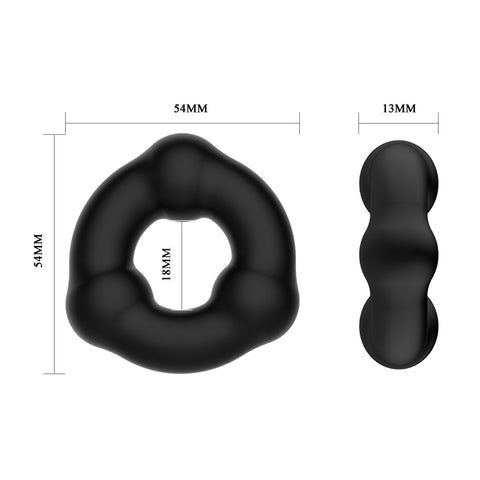 CRAZY BULL Super Soft Silicone Beaded Cock Ring - Stretchy Cock Rings
