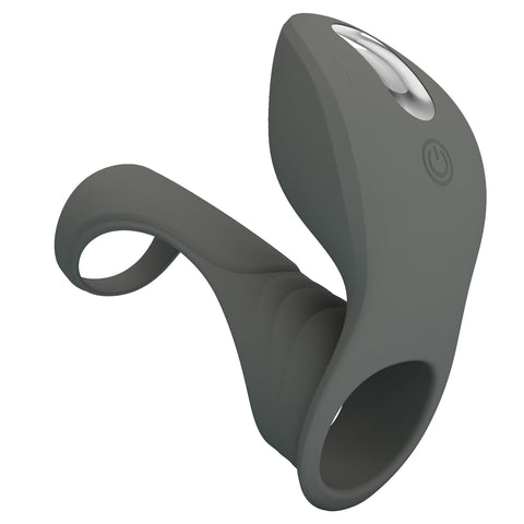 Pretty Love Cirrus Master Rechargeable Penis Ring Grey - Vibrating Cock Rings