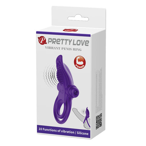 Pretty Love 10 Functions Mens Vibrant Penis Ring - Vibrating Cock Rings