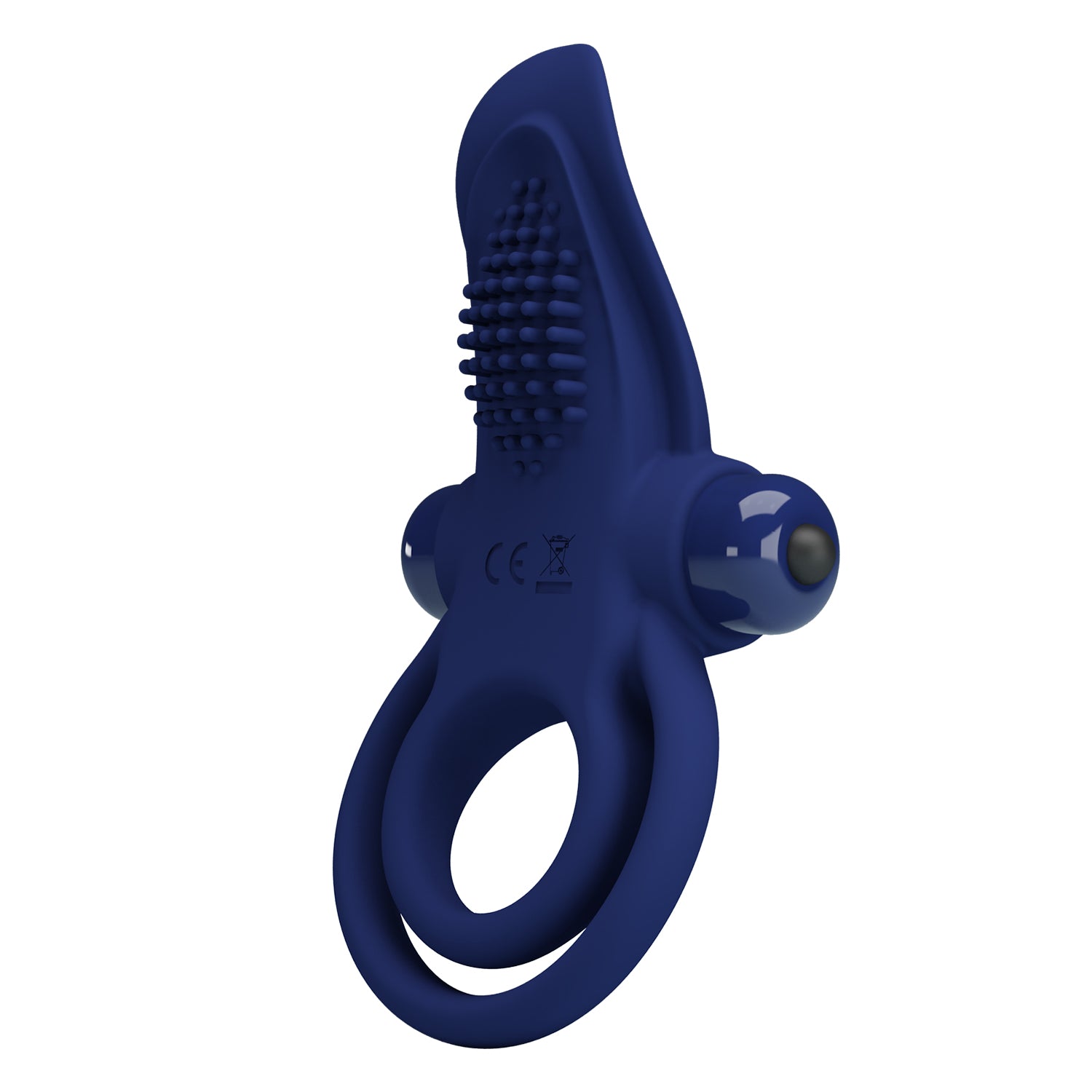 Pretty Love Bronson Silicone Vibrating Cock Ring Navy Blue Vibrating Cock Rings