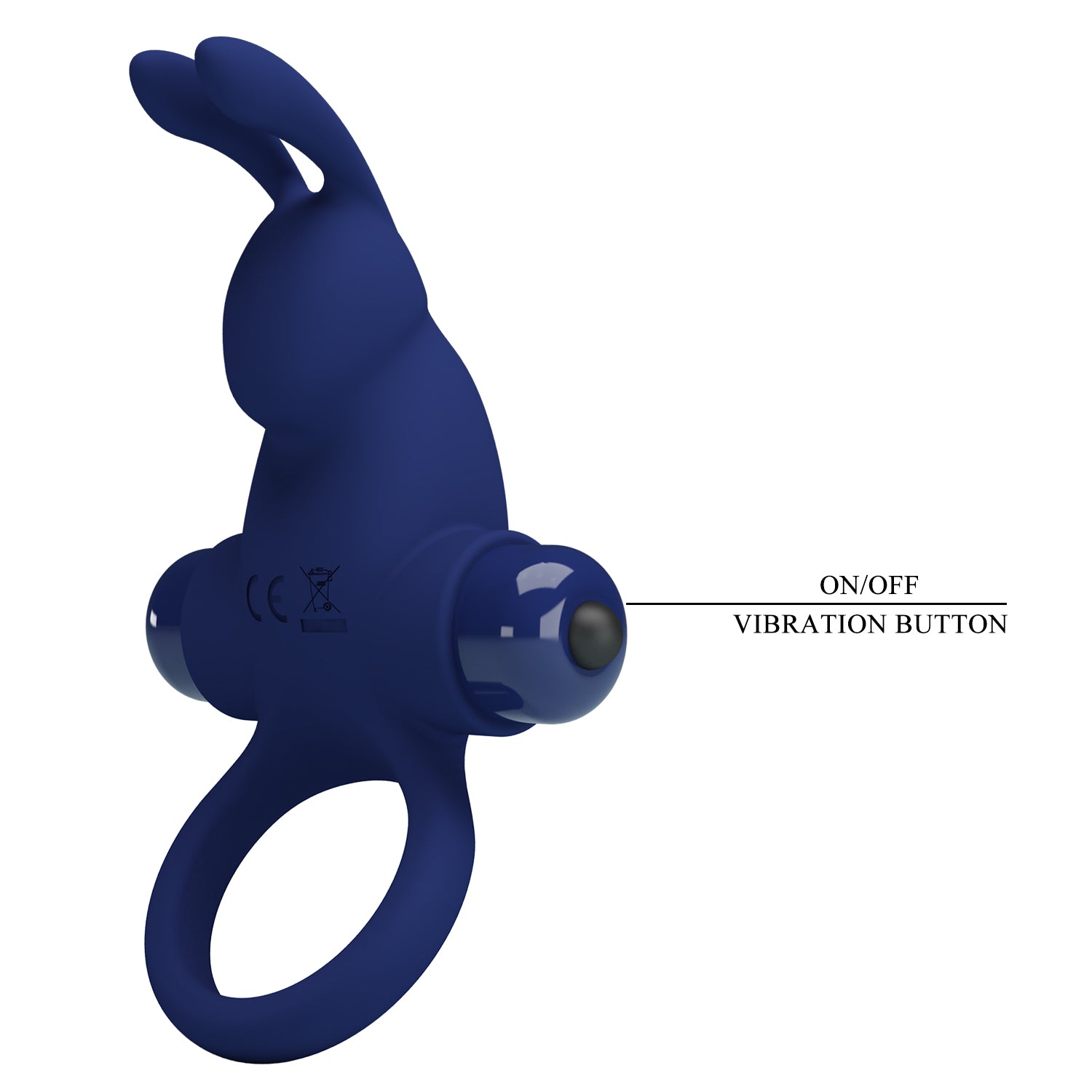 Pretty Love Jiro 10 Functions Powerful Cock Ring Navy Blue Vibrating Cock Rings