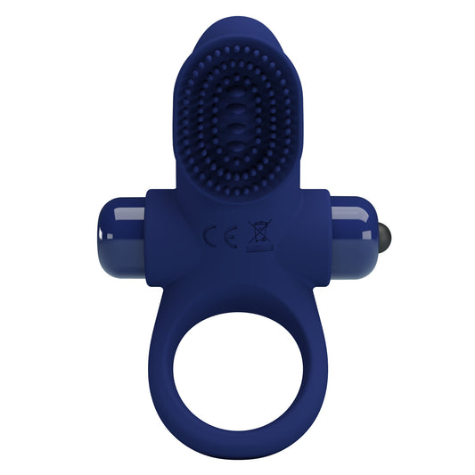 Pretty Love Palle Powerful Vibrating Penis Ring Navy Blue - Vibrating Cock Rings