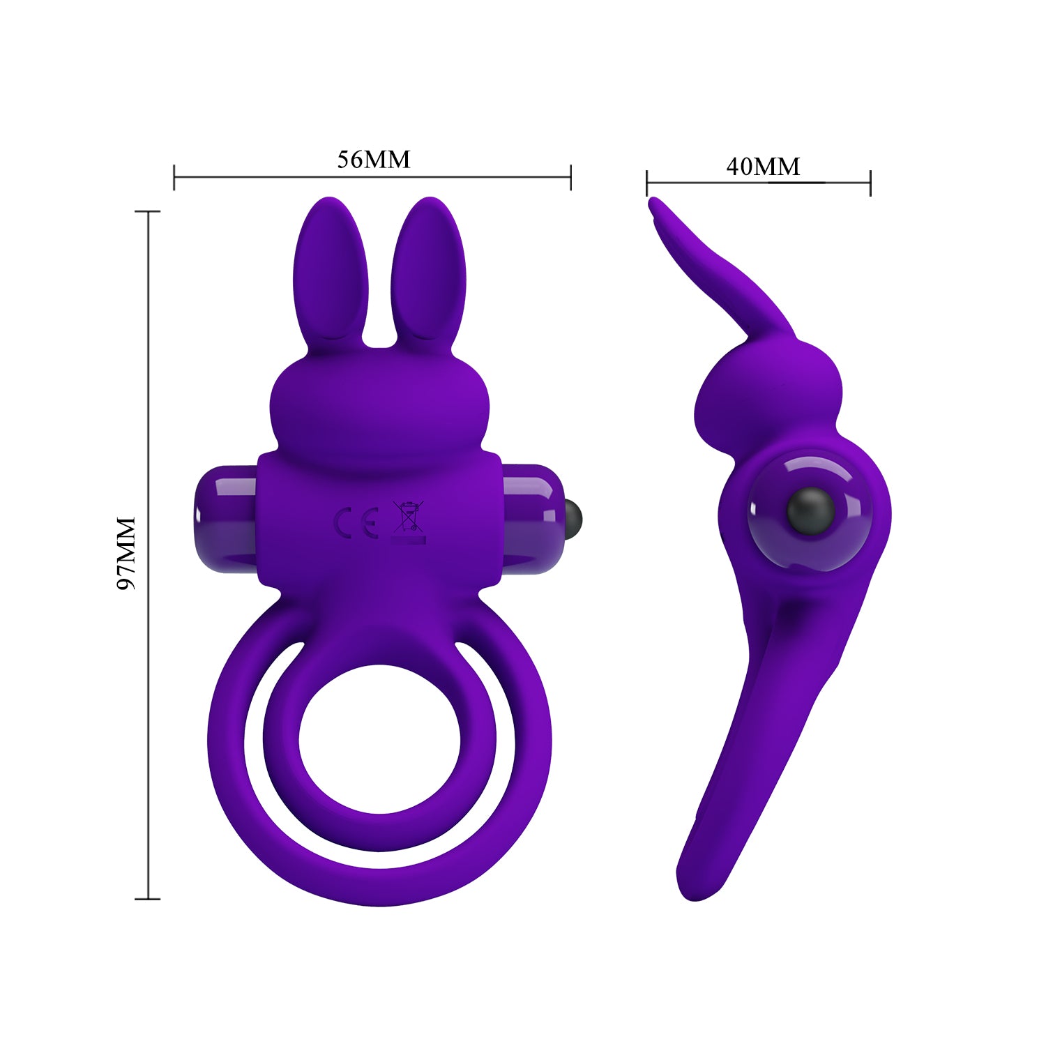 Pretty Love 10 Functions Silicone Vibrant Penis Ring III Vibrating Cock Rings
