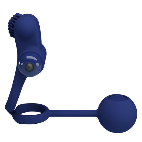 Pretty Love Remington Powerful Mens Cock Ring Navy Blue - Vibrating Cock Rings