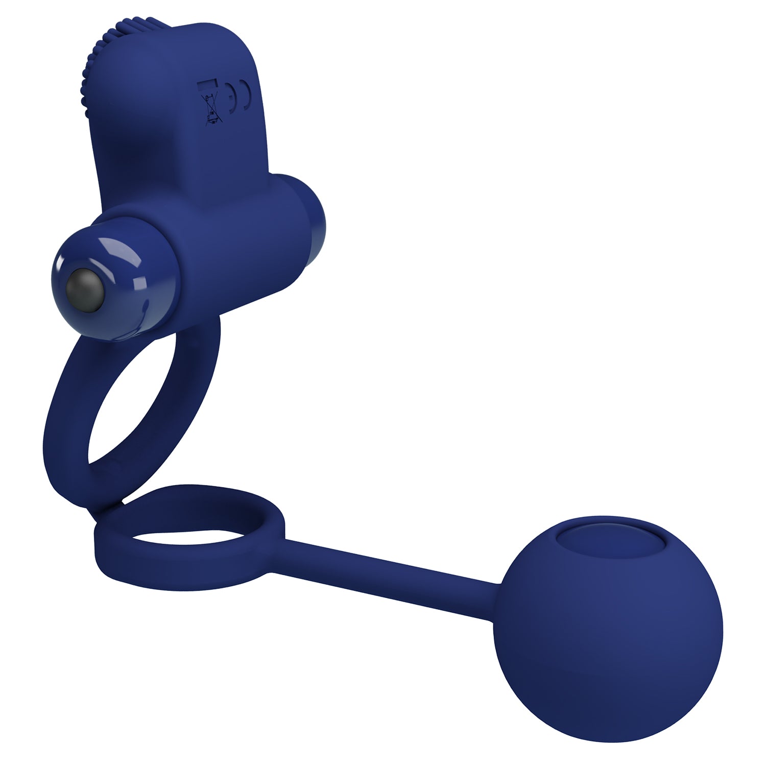 Pretty Love Remington Powerful Mens Cock Ring Navy Blue Vibrating Cock Rings
