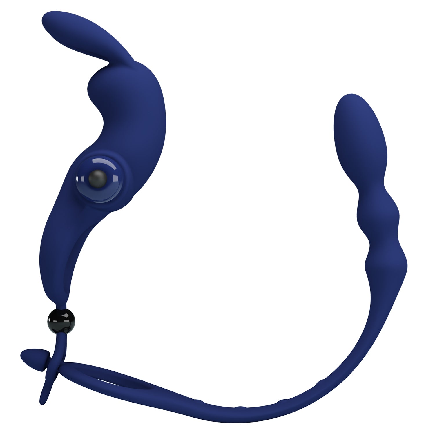 Pretty Love Ayad Powerful Cock Ring Plug Navy Blue Vibrating Cock Rings