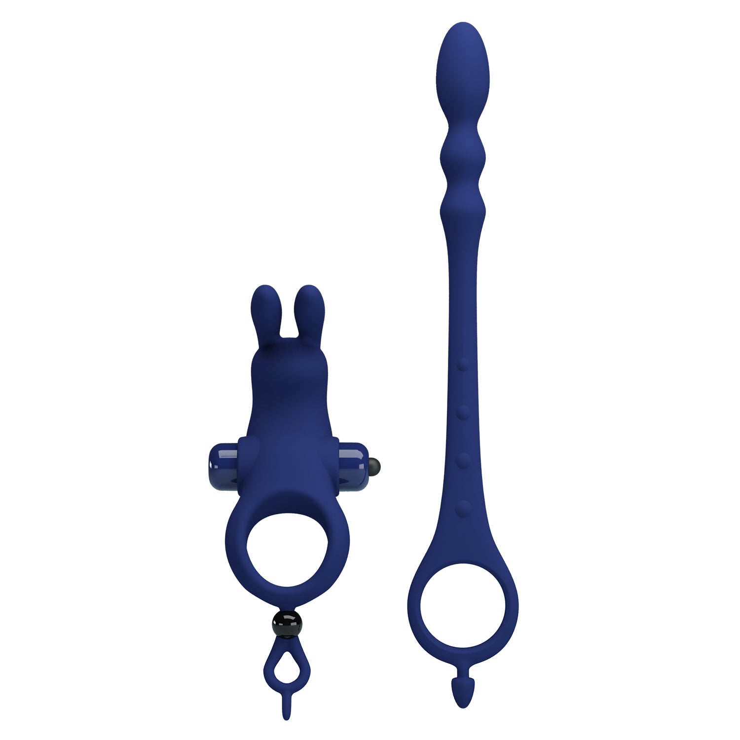 Pretty Love Ayad Powerful Cock Ring Plug Navy Blue Vibrating Cock Rings