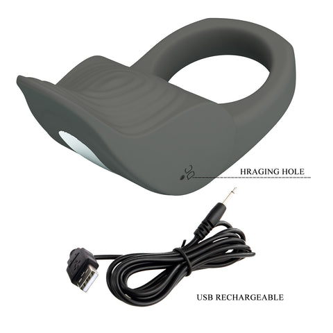 Pretty Love Alto Master 10 Functionc Cock Ring Grey - Vibrating Cock Rings