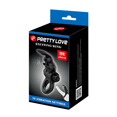 Pretty Love Exciting Vibrating Cock Ring With Rabbit Ears - Vibrating Cock Rings