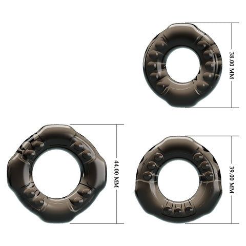 Baile Pretty Love YVONNE Combo Male Cock Ring Set - Cock Ring Sets