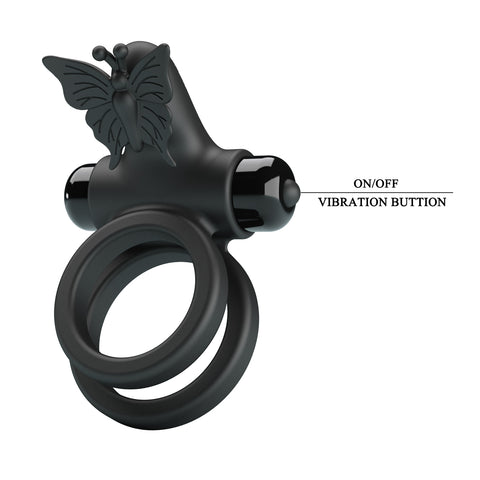 Pretty Love Vibrating Passionate Silicone Cock Ring IX - Vibrating Cock Rings