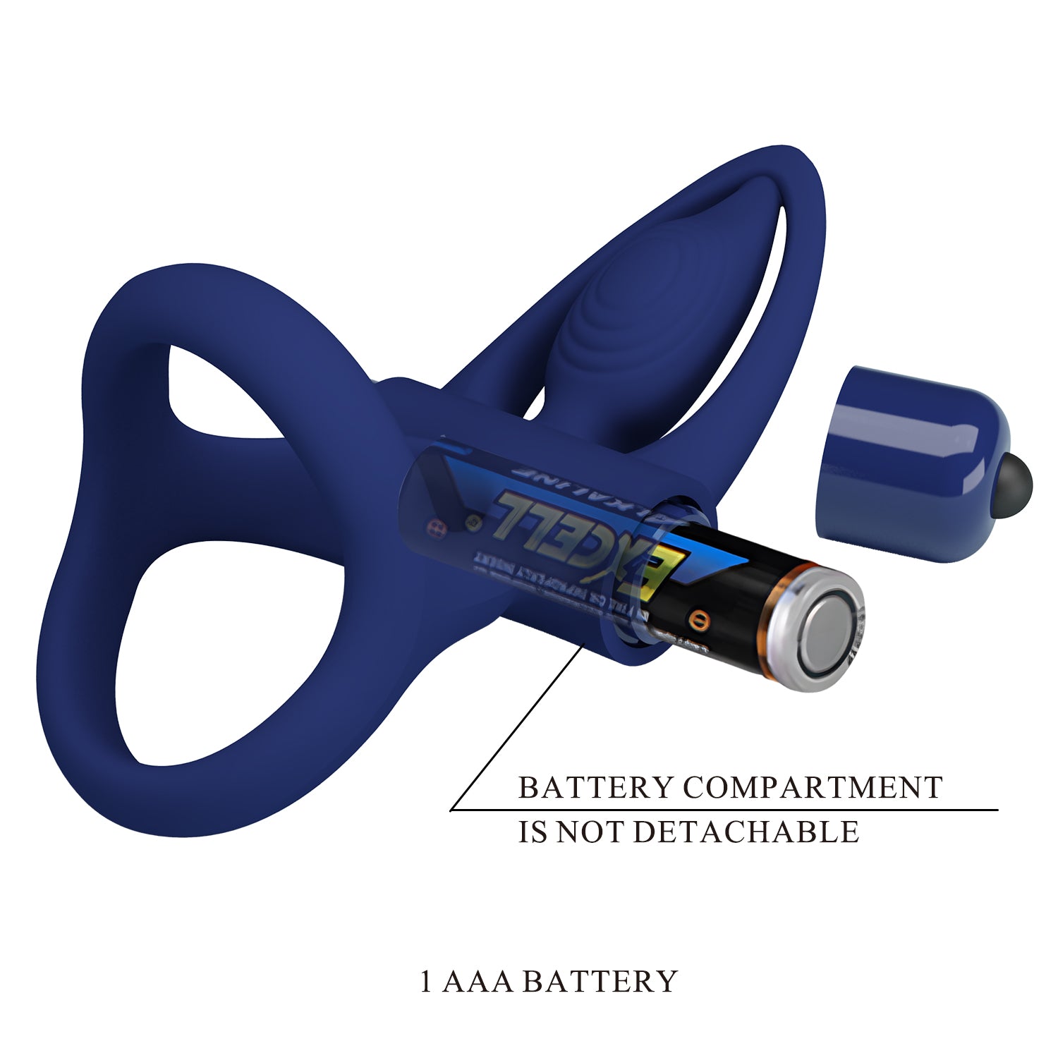 Pretty Love Mat 10 Functions Vibrating Cock Ring Navy Blue Vibrating Cock Rings