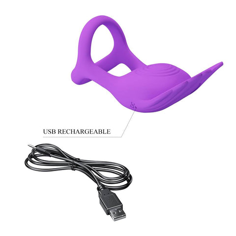 Pretty Love Silas 7 Functions Vibrating Silicone Penis Ring - Vibrating Cock Rings