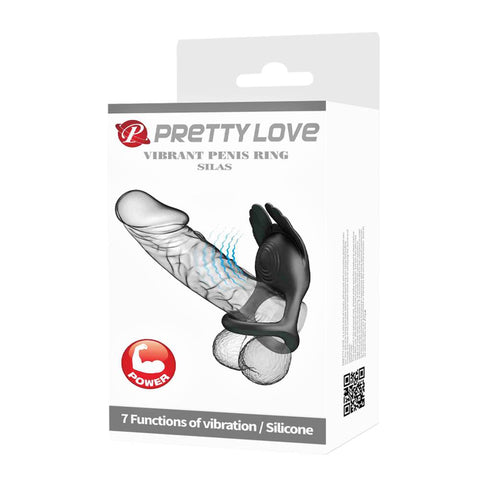 Pretty Love Silas 7 Functions Vibrating Silicone Penis Ring - Vibrating Cock Rings