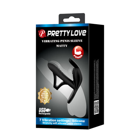 Pretty Love Matty Vibrating Mens Penis Sleeve - Penis Sleeves and Extenders
