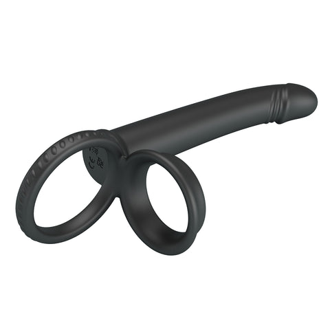 Party Up MARTIN Cock & Ball Rings with Double Penetrator - Vibrating Cock Rings