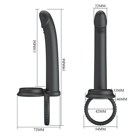Party Up MARTIN Cock & Ball Rings with Double Penetrator - Vibrating Cock Rings
