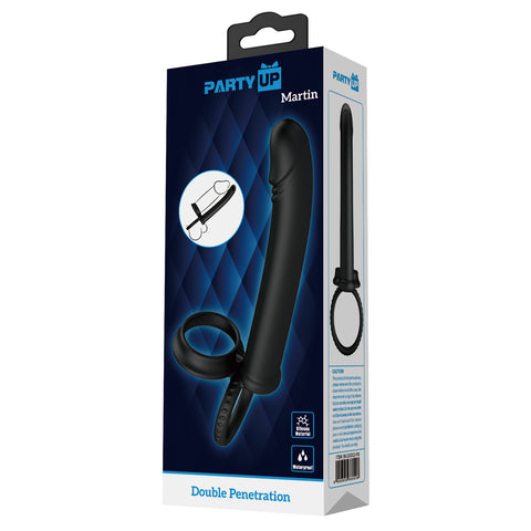Party Up MARTIN Cock & Ball Rings with Double Penetrator - Vibrating Cock Rings