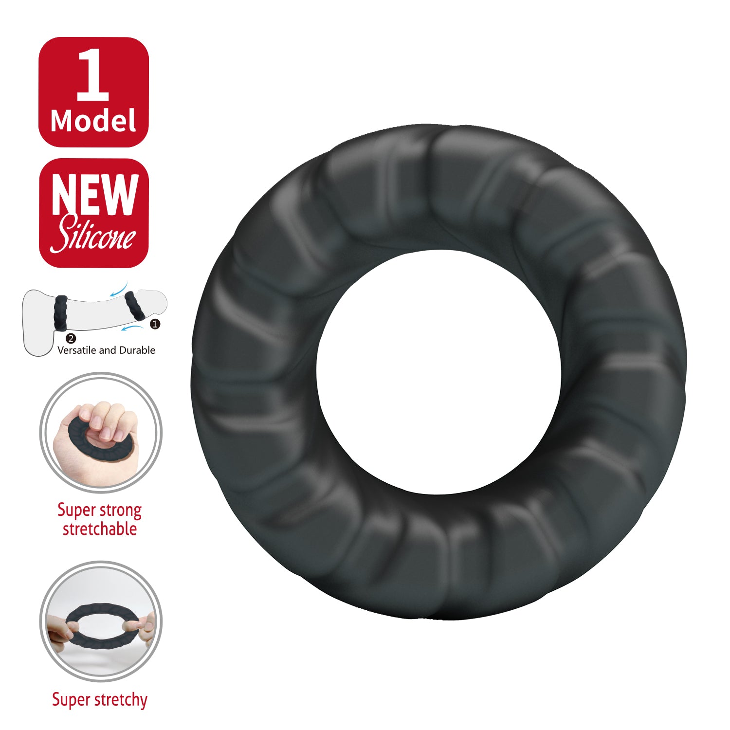 Baile Jeriko Super Soft Stretchy Silicone Cock Ring No. 1 Default Title Stretchy Cock Rings