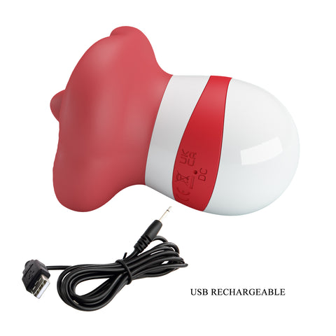 Baile The Flaming Lips Mina Clitoral Vibrator (Red/White) - Clit Ticklers and Pulsators
