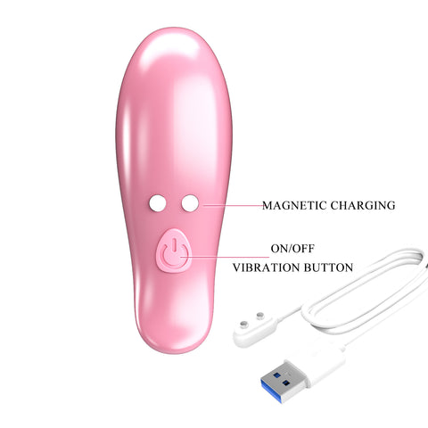 Pretty Love Leaf Vibrating Nipple Clamps Pink - Nipple and Clit Clamps