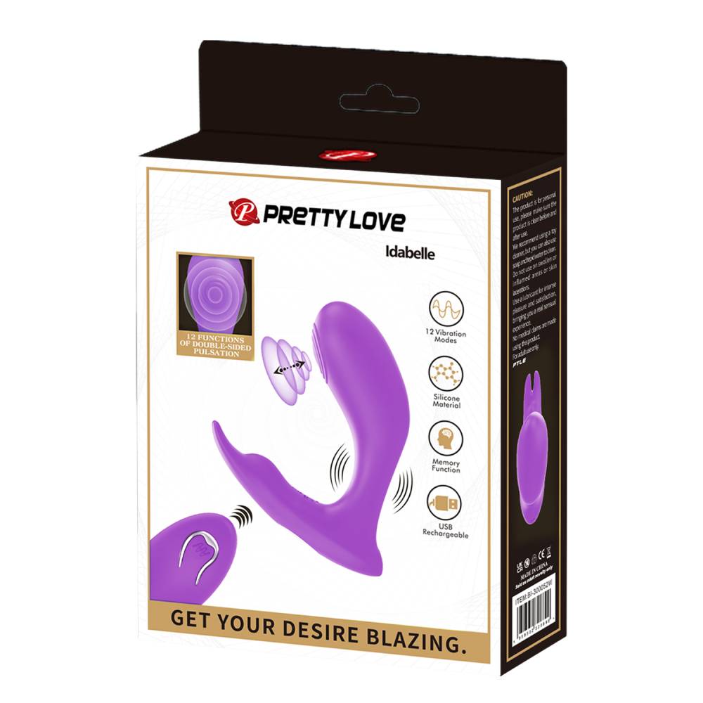 Pretty Love Idabelle 12 Functions Rechargeable Clitoral Stimulator Clit Ticklers and Pulsators