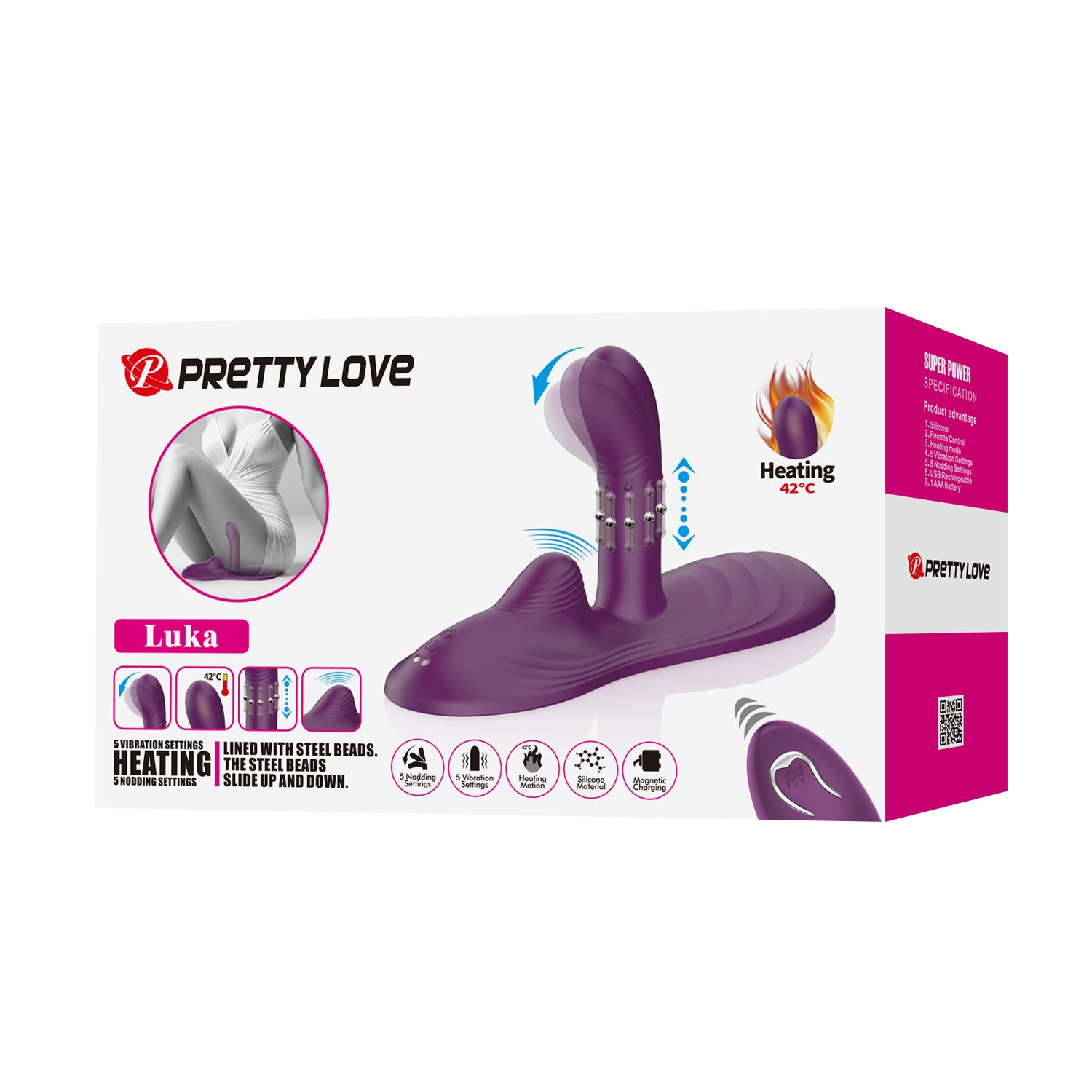 Baile Luka Rechargeable Remote Control Love Pad Vibrator G-Spot Vibrators