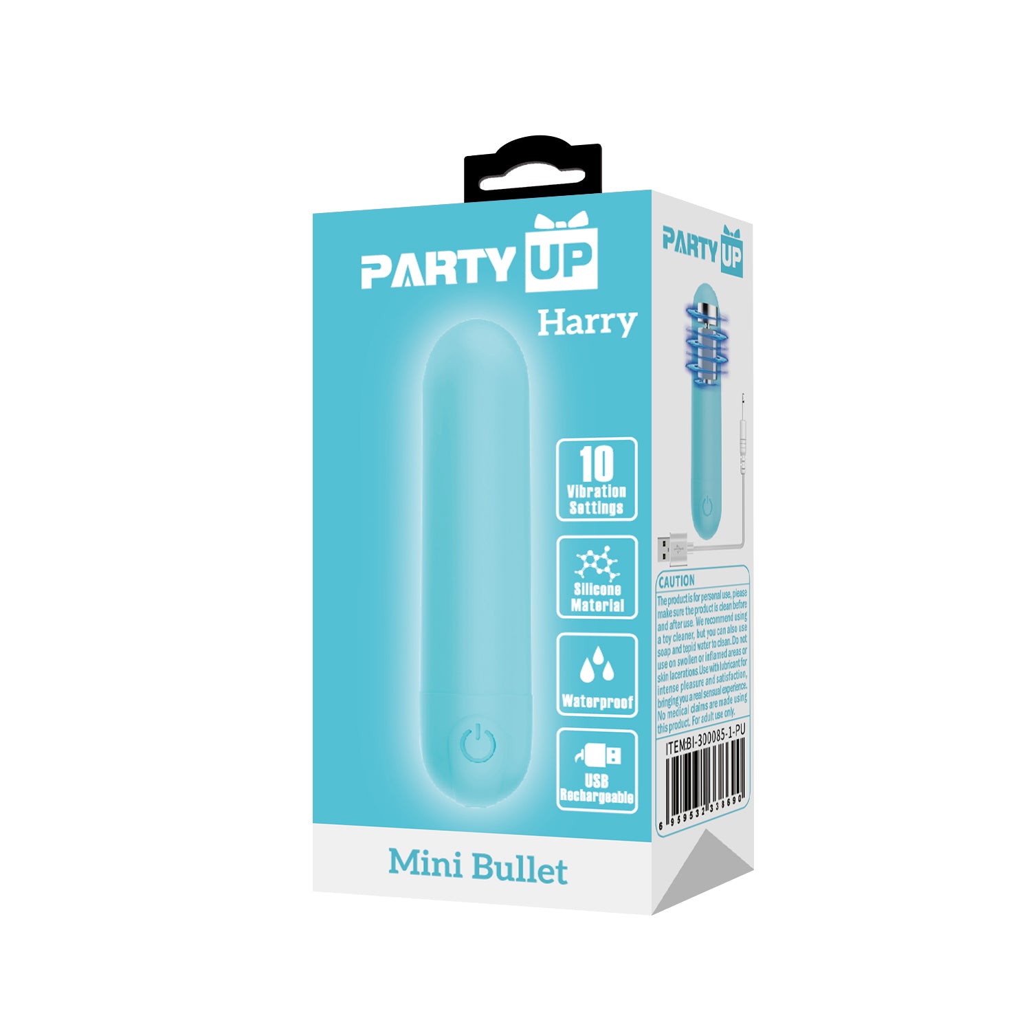 Party Up HARRY USB Rechargeable Bullet Vibrator Bullet Vibrators