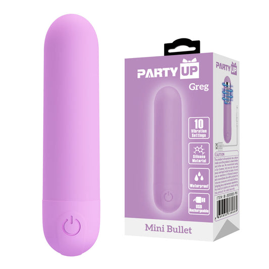 Party Up GREG USB Rechargeable Mini Bullet Vibrator - Bullet Vibrators