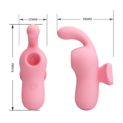 Pretty Love Magic Fairy Rechargeable Finger Massager Pink - Finger and Tongue Vibrators