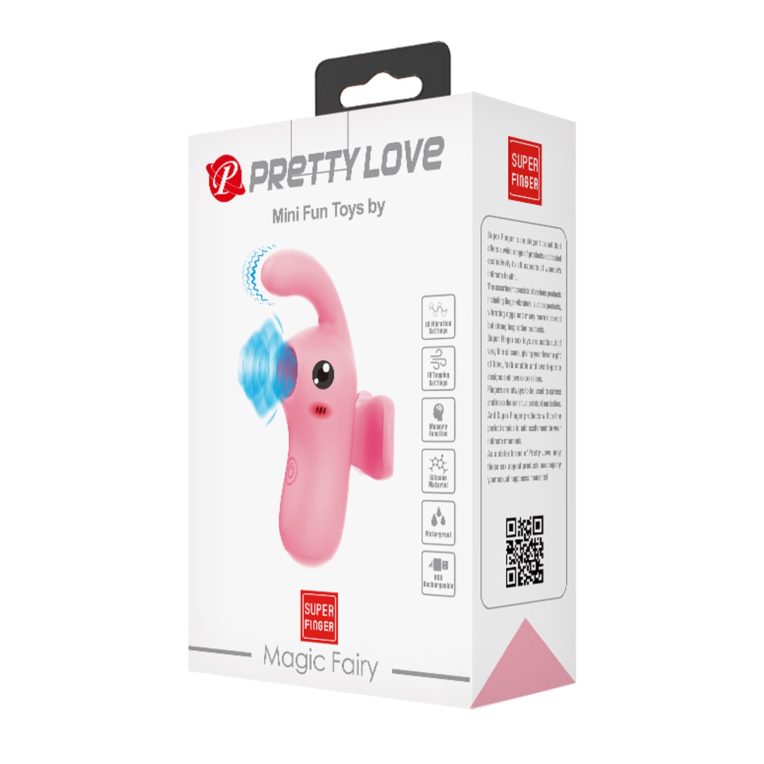 Pretty Love Magic Fairy Rechargeable Finger Massager Pink Finger and Tongue Vibrators