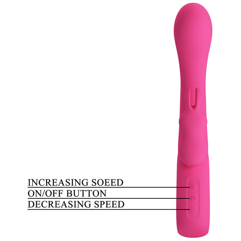 Pretty Love Novak 12 Functions Rabbit Vibrator Pink - Rabbit Vibrators