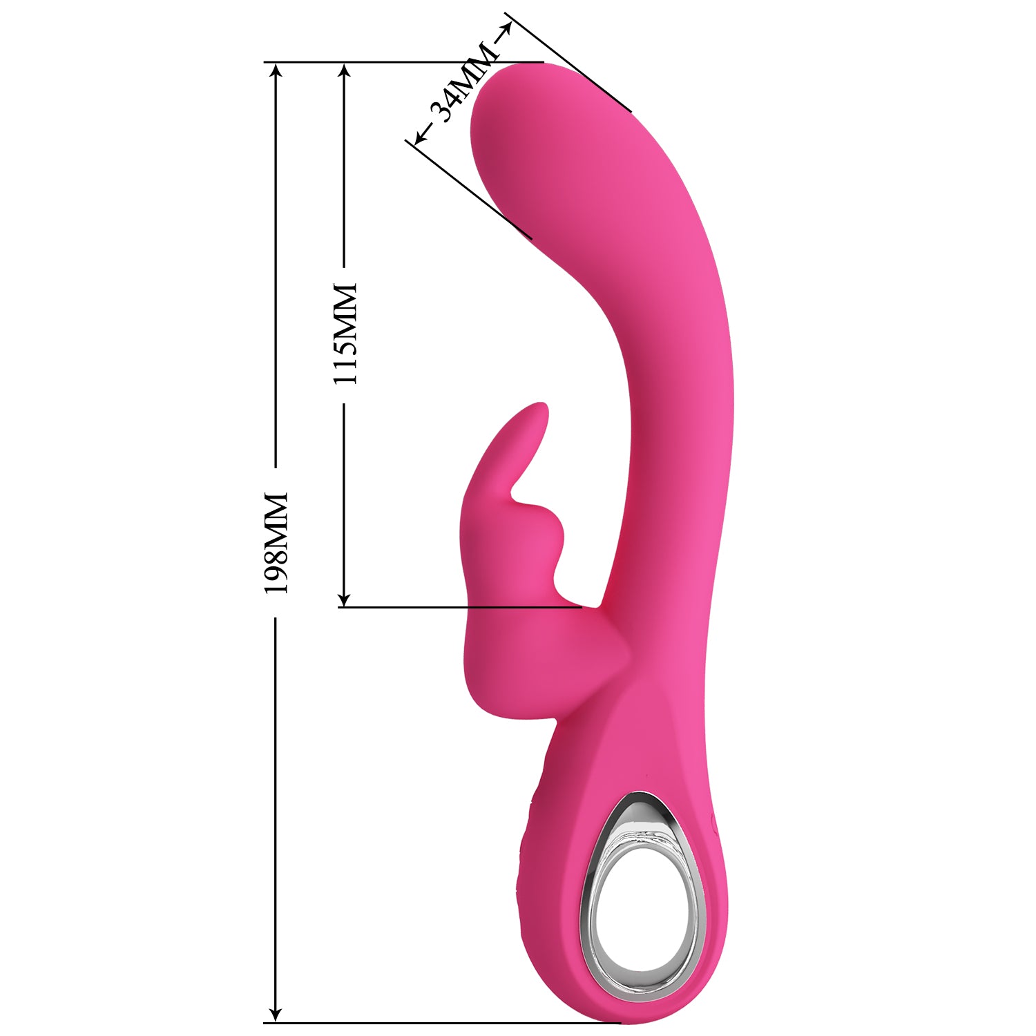 Pretty Love Novak 12 Functions Rabbit Vibrator Pink Rabbit Vibrators