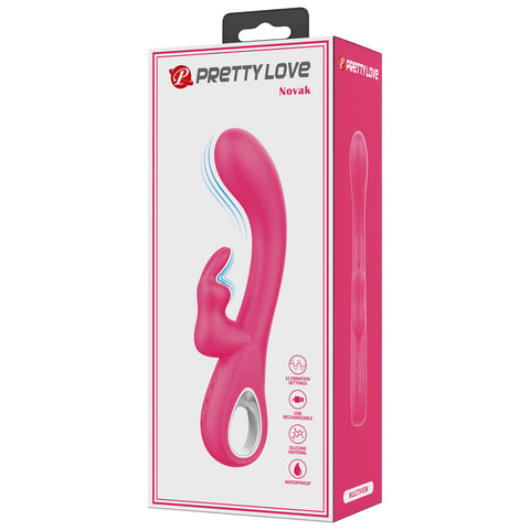 Pretty Love Novak 12 Functions Rabbit Vibrator Pink - Rabbit Vibrators