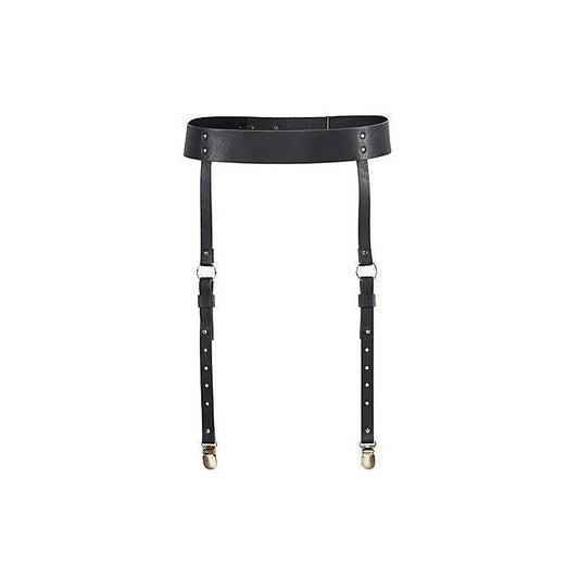 Bijoux Indiscrets Maze - Vegan Leather Adjustable Suspender Belt - Butt Plugs