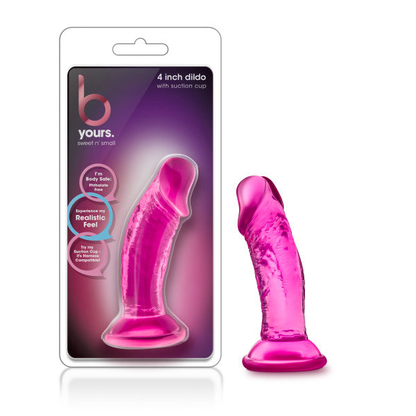 Blush Novelties B Yours Sweet N Small Realistic Dildo 10cm Pink Realistic Dildos