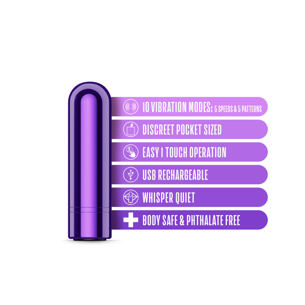 Blush Kool Vibes 2.5” Rechargeable Mini Bullet Vibrator Bullet Vibrators