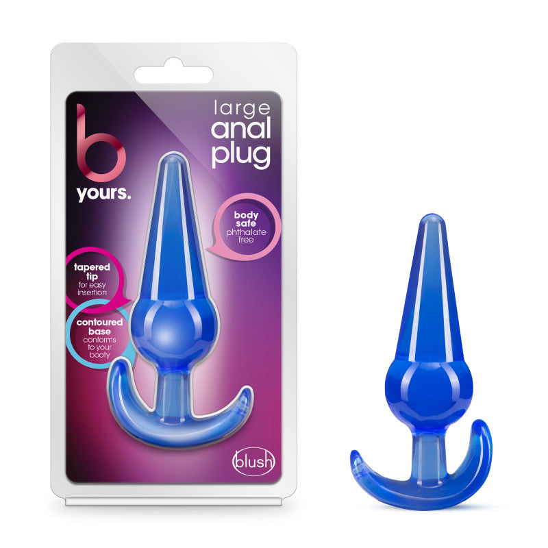 Blush Novelties B Yours Large Anal Plug 12.2cm Blue Butt Plugs